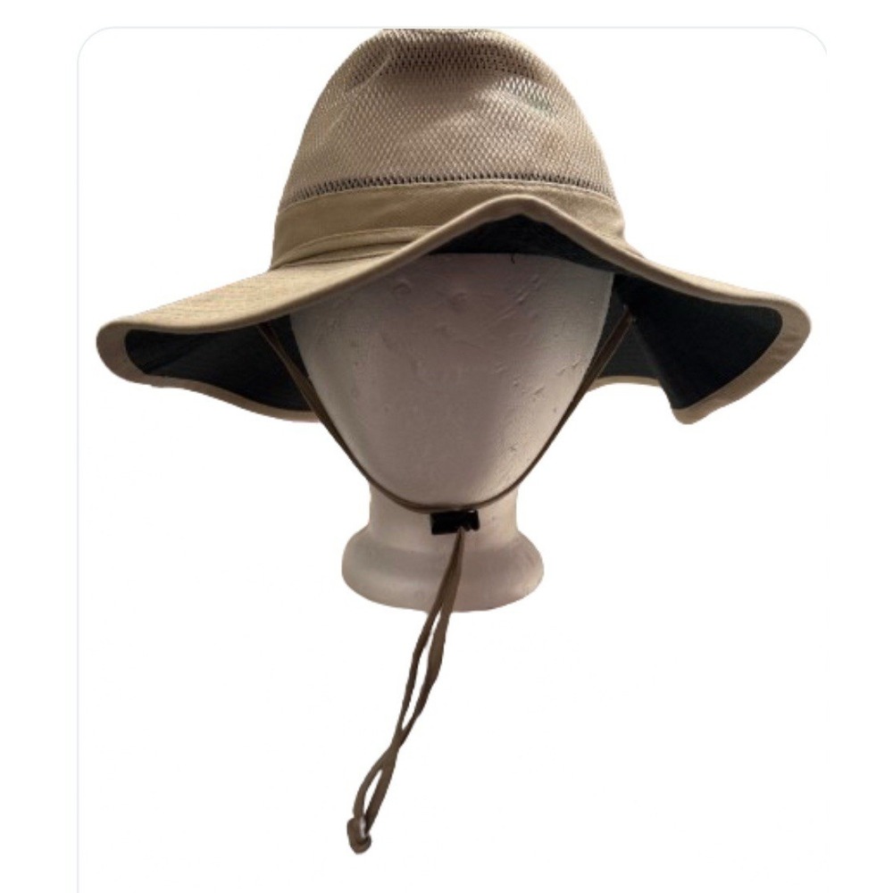 Dorfman Pacific DPC Light Khaki Mesh Safari Fishing Hiking Sun‎ Hat Size Medium